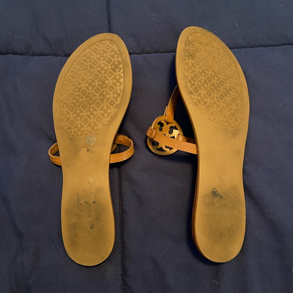 8 1/2 Royal Tan Tory Burch Miller sandals